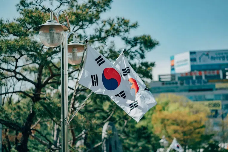 Foto bandeira Coreia do Sul