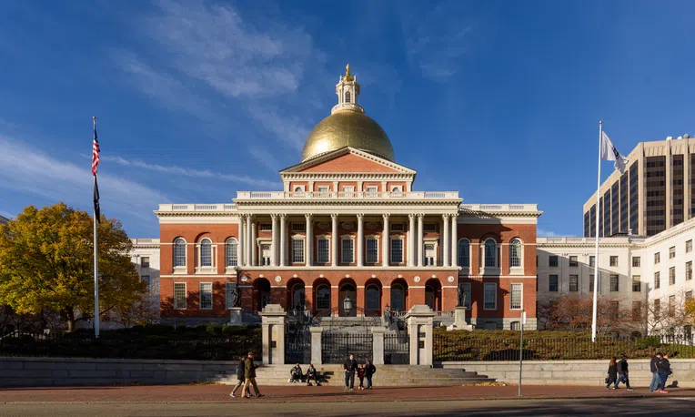 Massachusetts State House em Boston